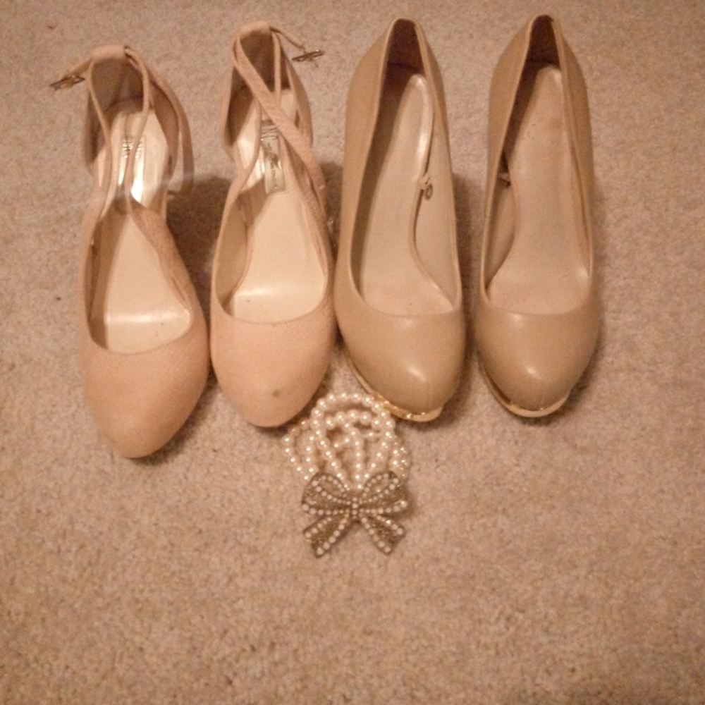 Light pink INC & nude Zara up for grabs!